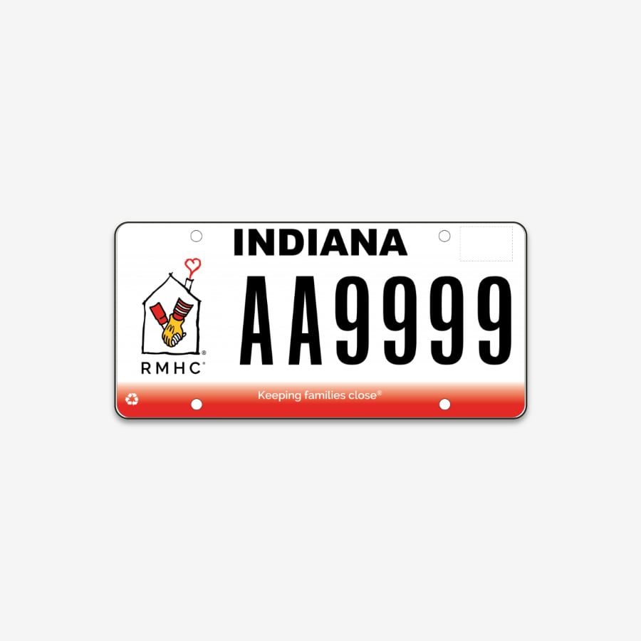 ronald mcdonald house charities license plate example