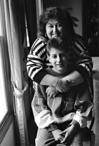 Jeanne White-Ginder with her son, Ryan White. Photo courtesy of The Children’s Museum of Indianapolis.