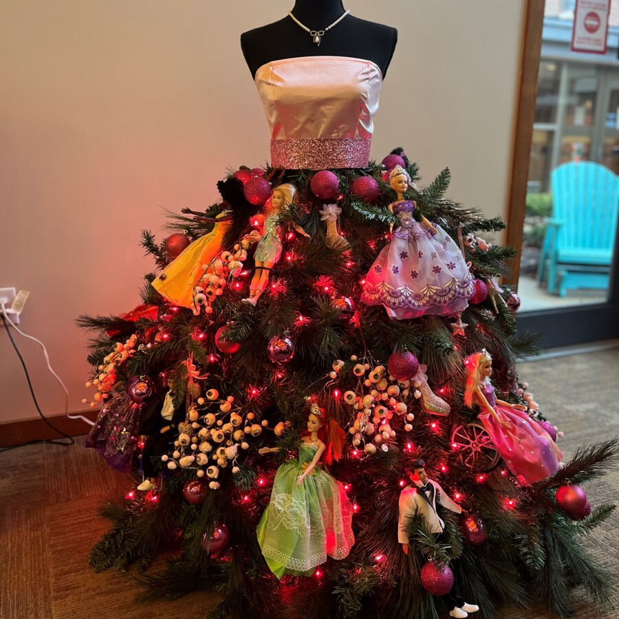 Barbie themed Christmas Tree complete with pink dress